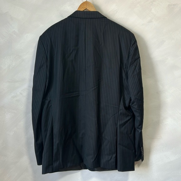 Ralph Lauren 100% wool Black Pinstripe Classic Fit Suit Jacket Blazer Sports 46L - Picture 11 of 11
